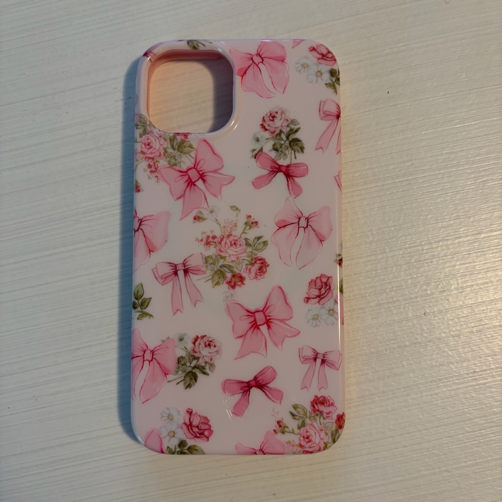 Velvet Caviar Posie Pink Bow iPhone 14 case
